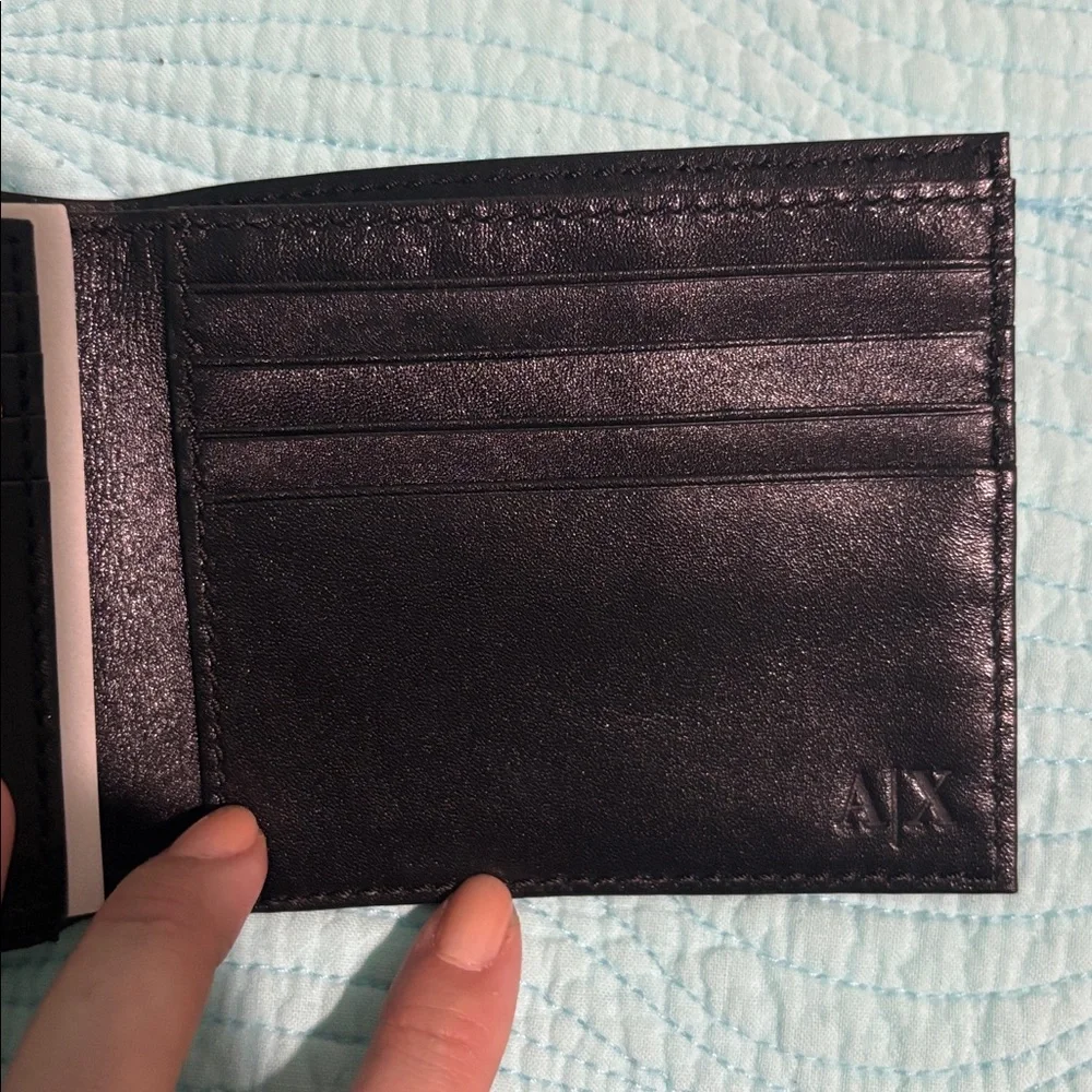 Armani Exchange Black Leather Wallet